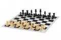 Figury szachowe Club Staunton nr 6, kremowe/czarne (król 96 mm)