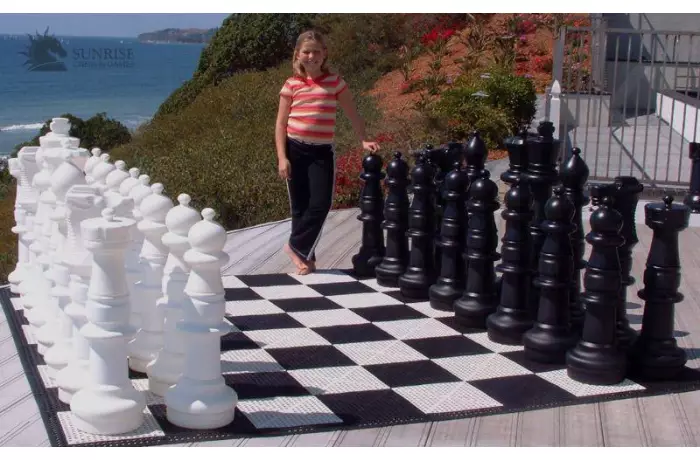 Figury plastikowe XXL do szachów ogrodowych (wysokość króla 91 cm)