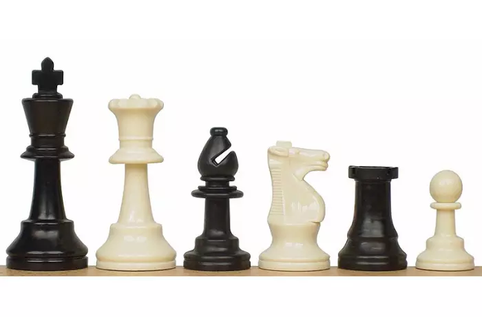 Szkolny Zestaw szachowy Zielony (figury dociążane metalem + szachownica rolowana)
