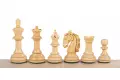 Figury szachowe Colombian Akacja/Bukszpan 4 cale Rzeźbione Drewniane
