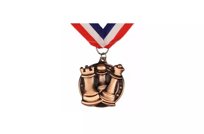 Medal szachowy okrągły - złoty