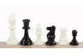 Figury szachowe Staunton nr 4, białe/czarne (król 78 mm) - szachy plastikowe