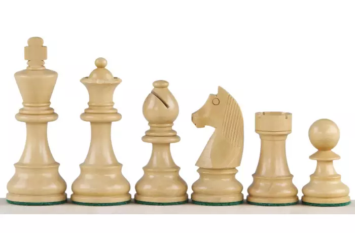 Figury szachowe German (Timeless) 3,75 cala Rzeźbione Drewniane