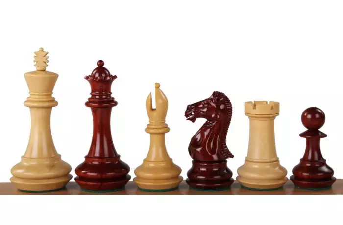 Figury szachowe Champfered Base Paduk 4 cale