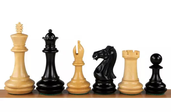 Figury szachowe Champfered Base Heban 4,25 cala