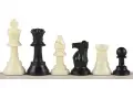Figury szachowe Staunton nr 3, białe/czarne (król 64 mm)