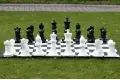 Zestaw do szachów plenerowych / ogrodowych (król 40 cm) - figury + szachownica nylonowa