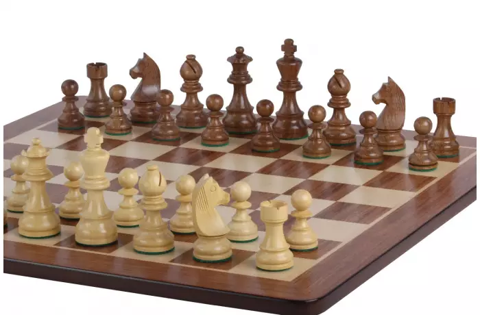 Zestaw szachowy turniejowy Nr 6 - deska 58mm + figury German Knight 3,75