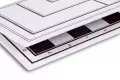 Dwustronna plastikowa deska: szachy + młynek, (32,5x32,5cm),składana, biało - brązowa