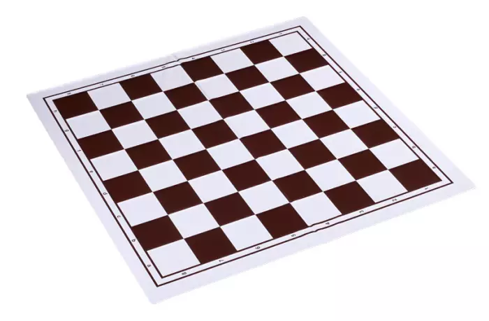 Składana plastikowa deska szachowa, biało - brązowa
