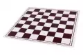 Szachownica zwijana, dwustronna: szachy + 100 polowe warcaby, biało - brązowa